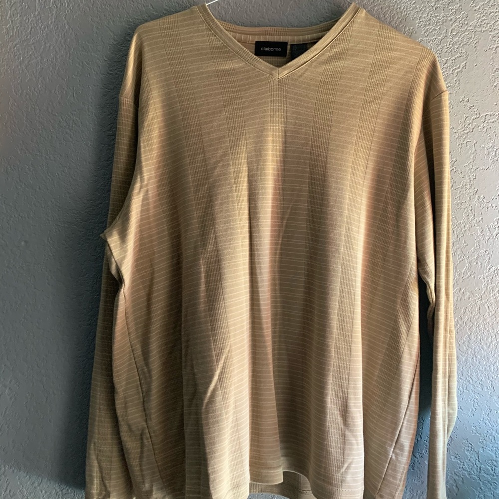 Claiborne V Neck Cotton Blend Sweater